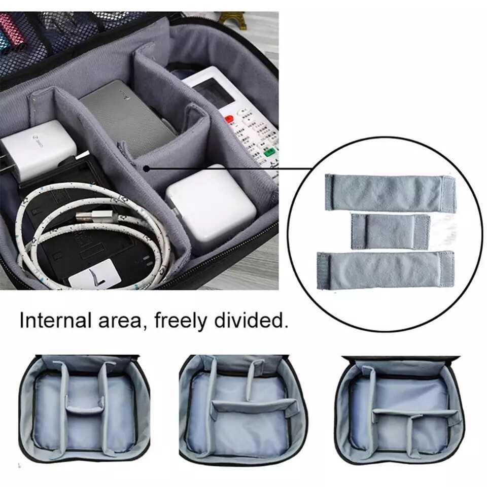 Universal Tech Organizer Travel Bag - Black