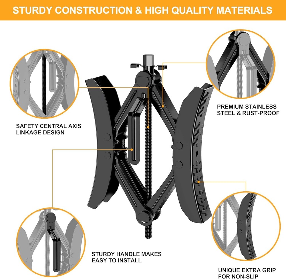 Camper Wheel Chock Stabilizer 2 Sets, Upgraded Side Grain Heavy Duty...