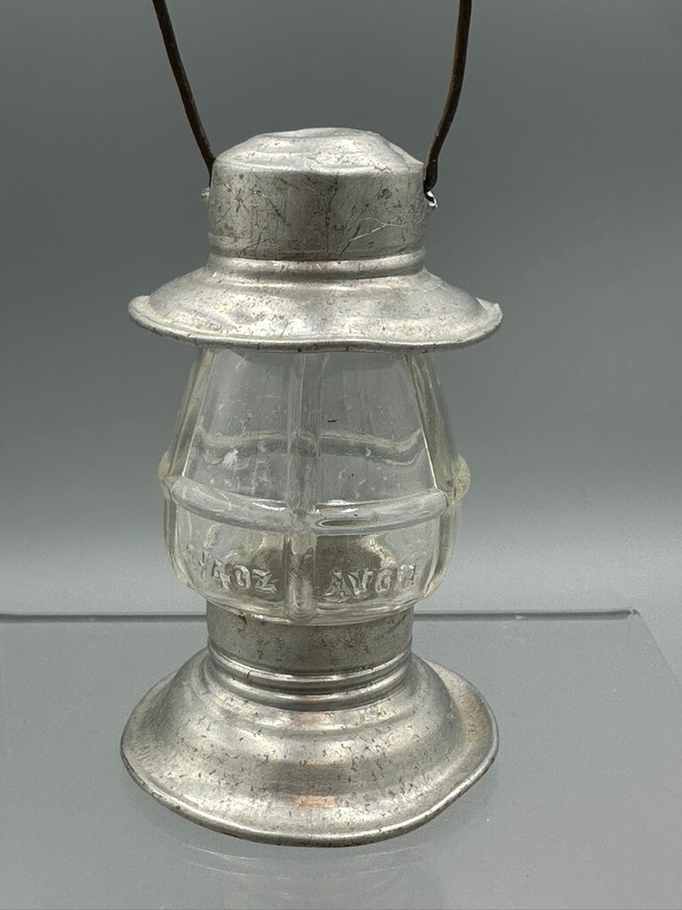 1920s LANTERN K600 Embossed Glass CANDY CONTAINER Antique E&A 445