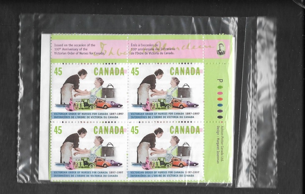 stp0082:Stamps-Canada PO Pack #1637 Victorian Nurses 45 ct Plate Block Set-MNH