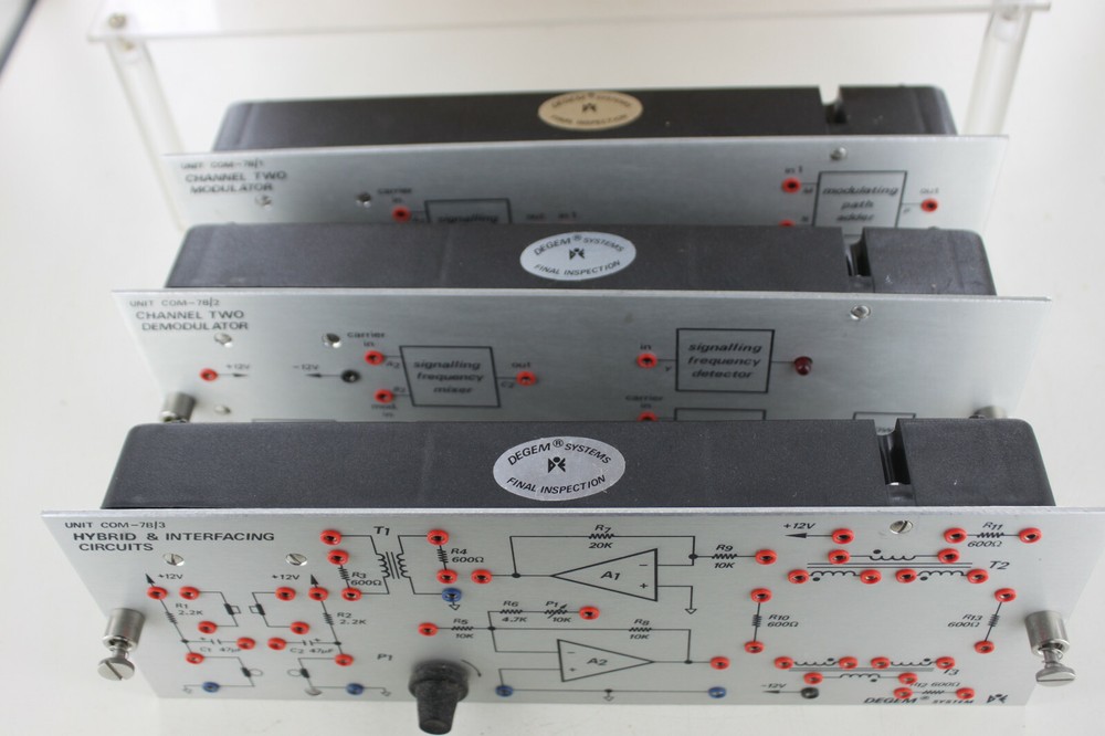 DEGEM SYSTEMS UNITCOM 7B CHANNEL TWO MODULATOR DEMODULATOR CIRCUITS