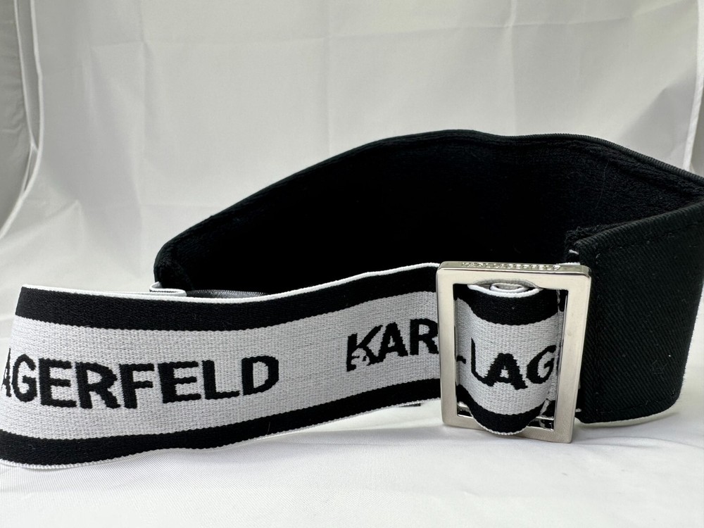 Karl Lagerfeld K/Ikonic logo-plaque visor hat