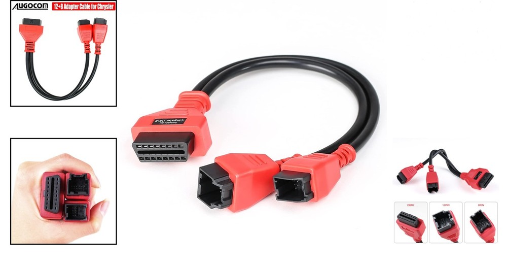 Durable 12+8 Chrysler Security Gateway Bypass Cable - For Autel Diagnostic Tools