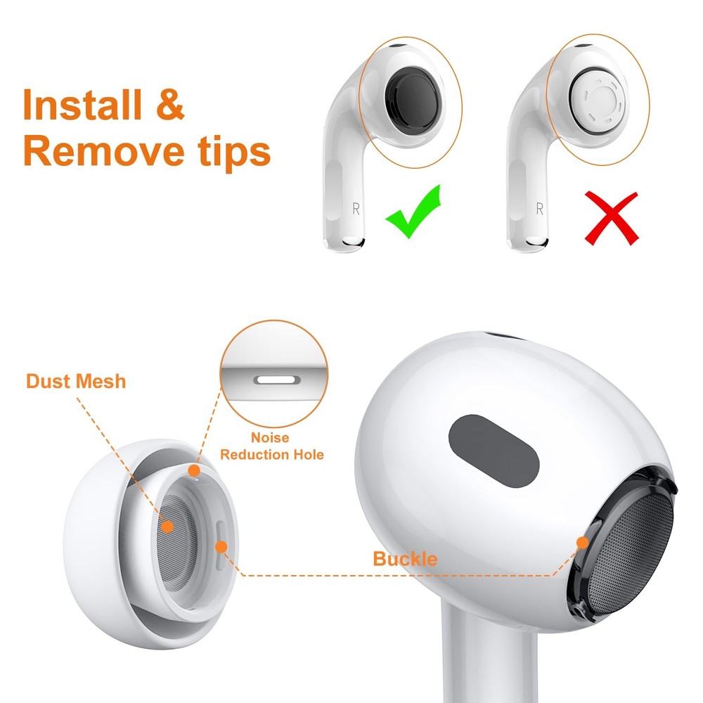 Link Dream 12 Pieces Replacement Ear Tips for AirPods Pro / White