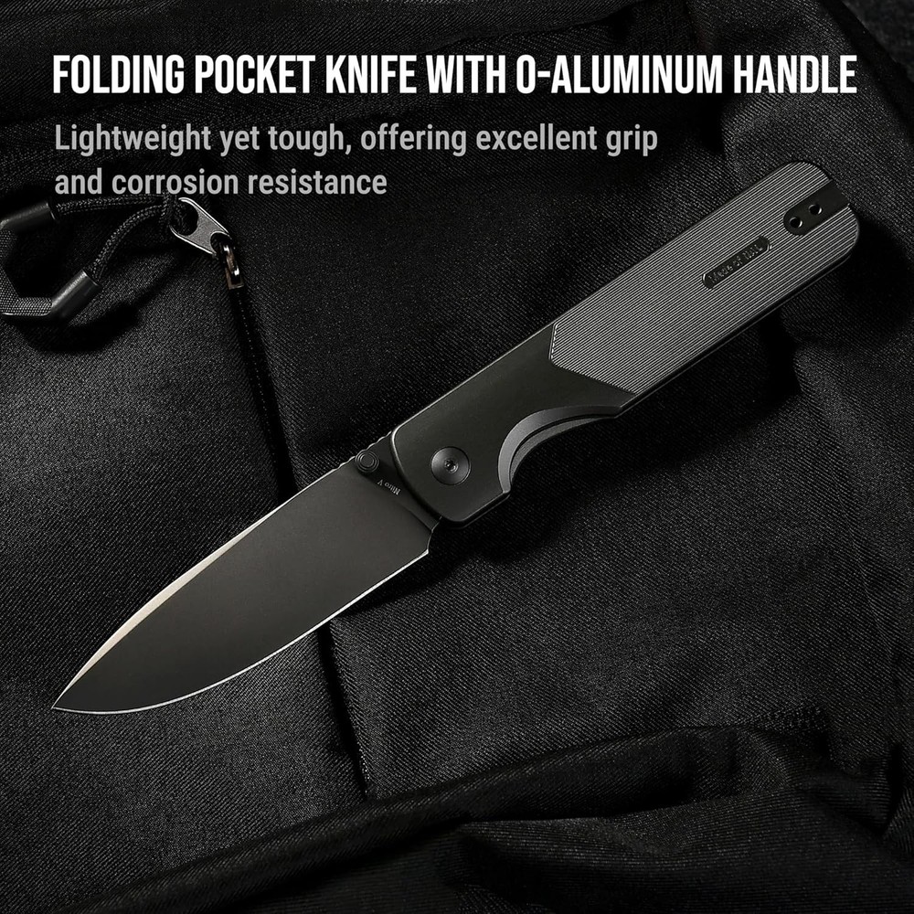 OKNIFE Duron 3.5” Folding Frame Lock Knife Nitro-V Blade EDC Tool Stealth Grey