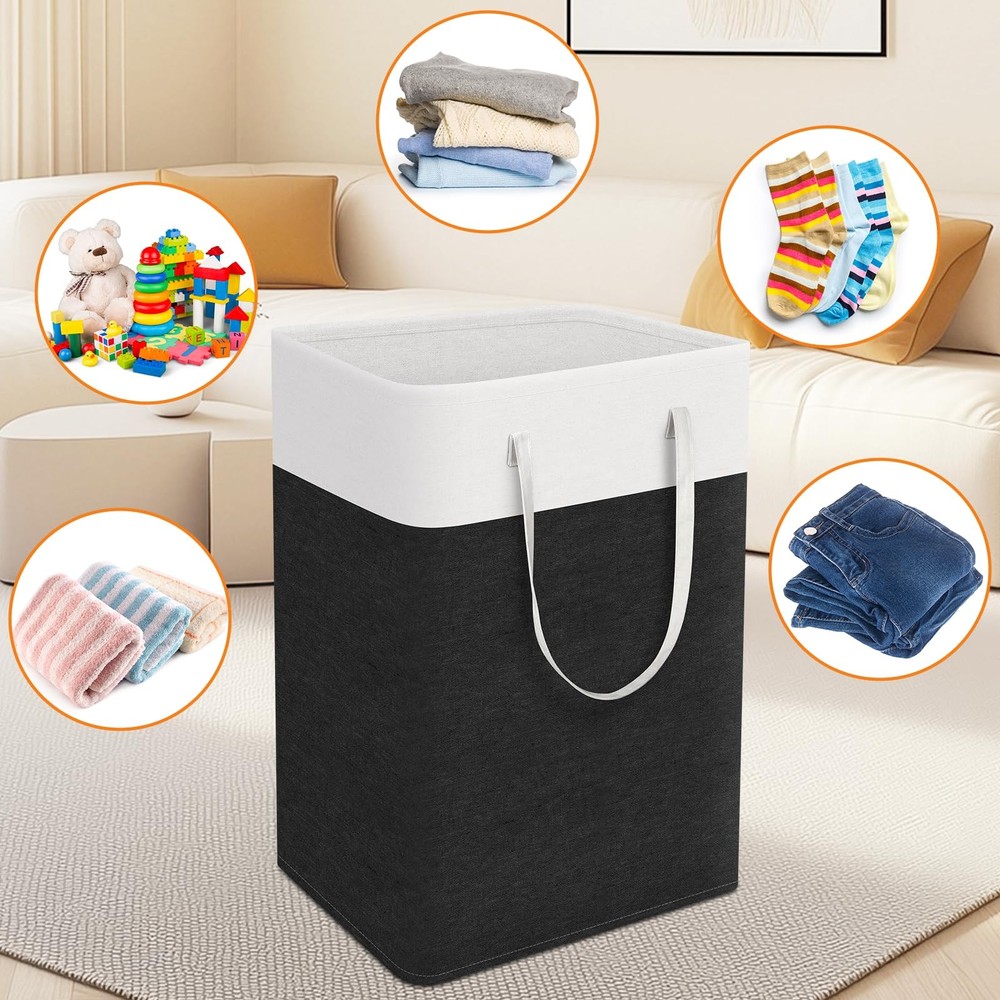 laundry basket 3-Pack, laundry hamper, Hamper with handles, collapsible laund...