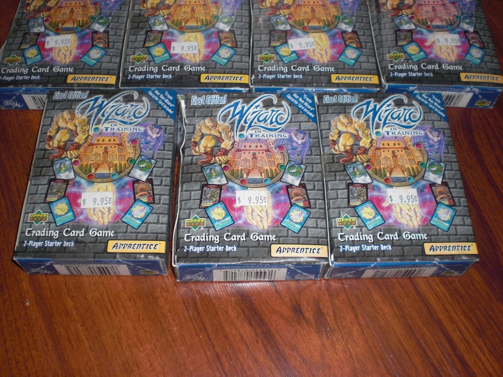 7x 1st Edition Wizard In Training Upper Deck Apprentice TCG Starter Deck Box