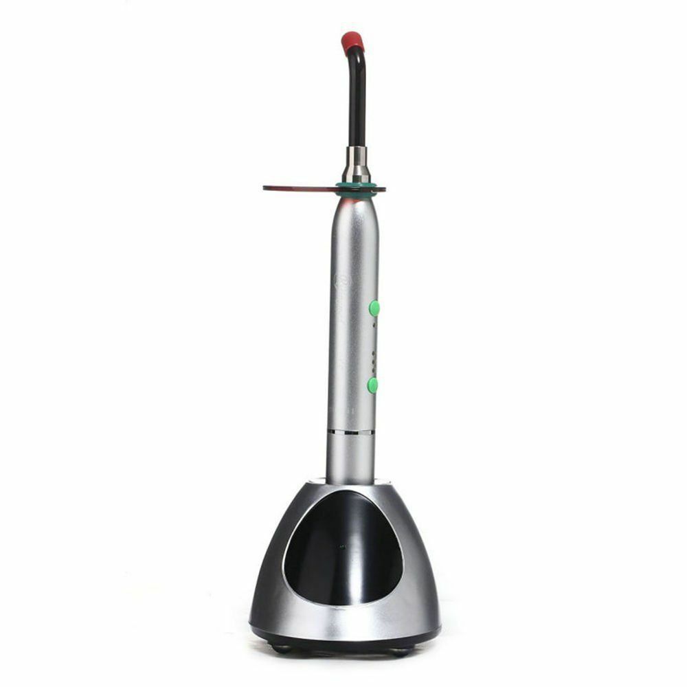 Dental Wireless 10W LED Resin Curing Light 2000mw/cm2 Quick Solidify Silver US
