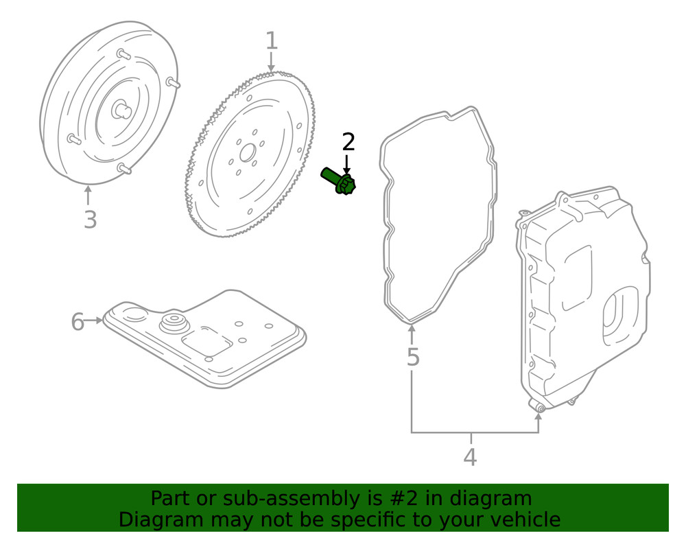 Genuine Ford Flywheel Bolt 2S7Z6379AA