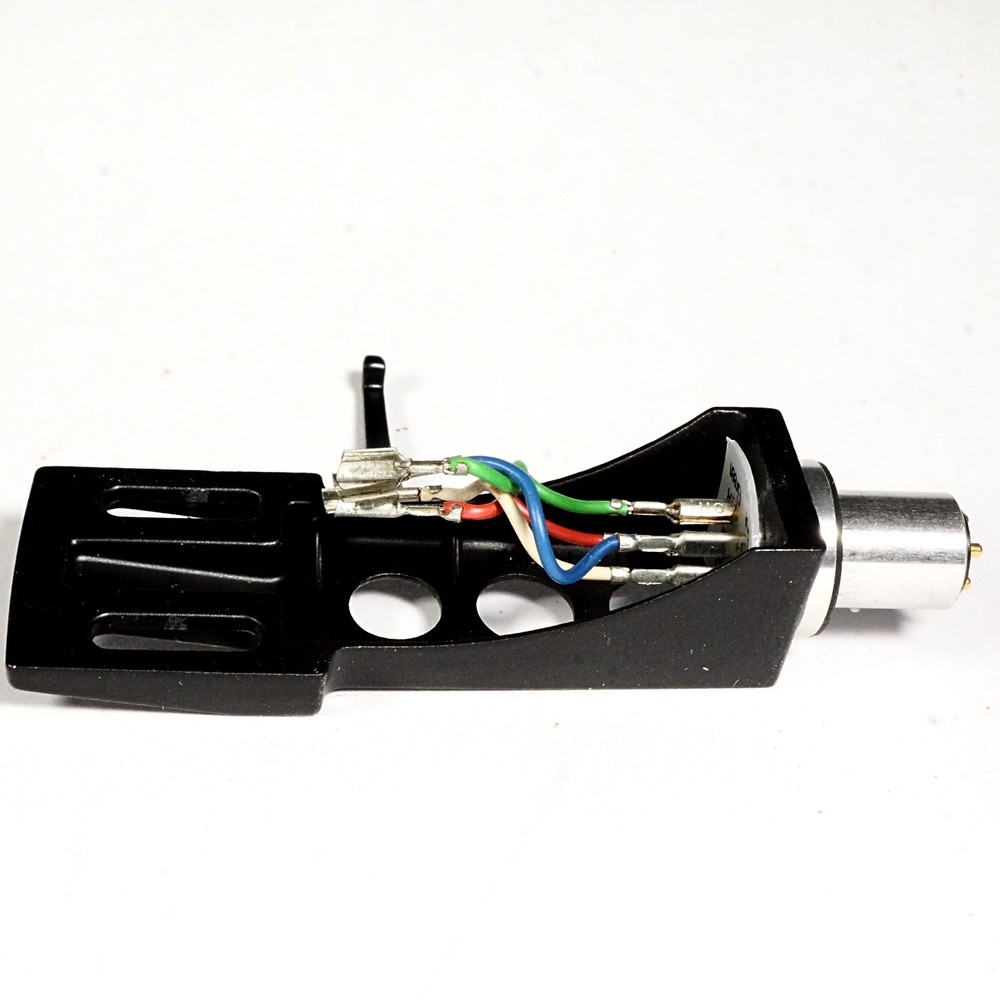 Unbranded Black Technics Type Headshell for S-Curve Tonearm Turntable w/ Cables