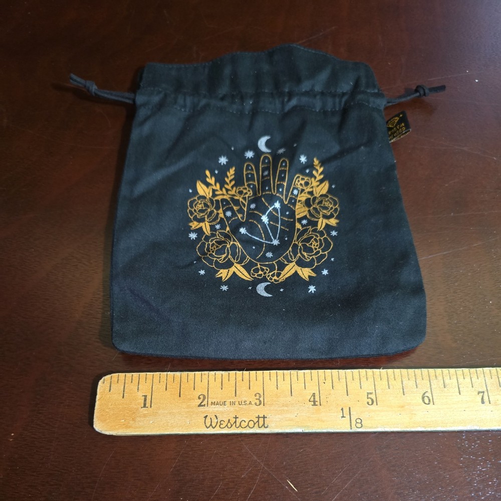 Small Drawstring Tarot Card Pouch, Plus 12 × 12 Card Cloths