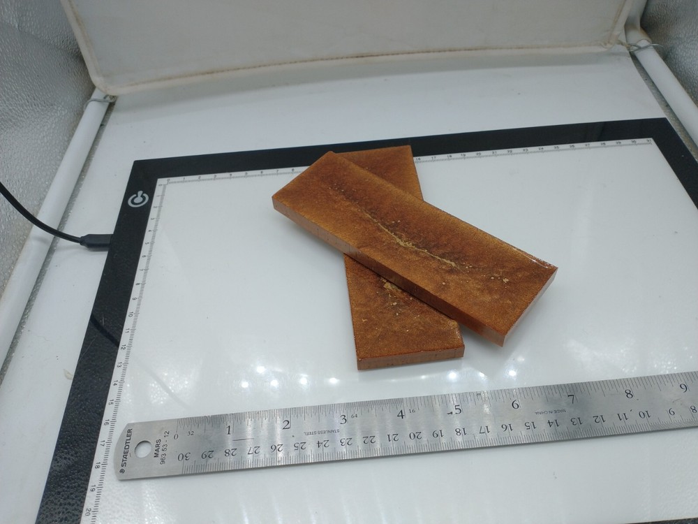 Knife Handle Material Synthetic Composite Polymer Scales Bronze Luster - Pair