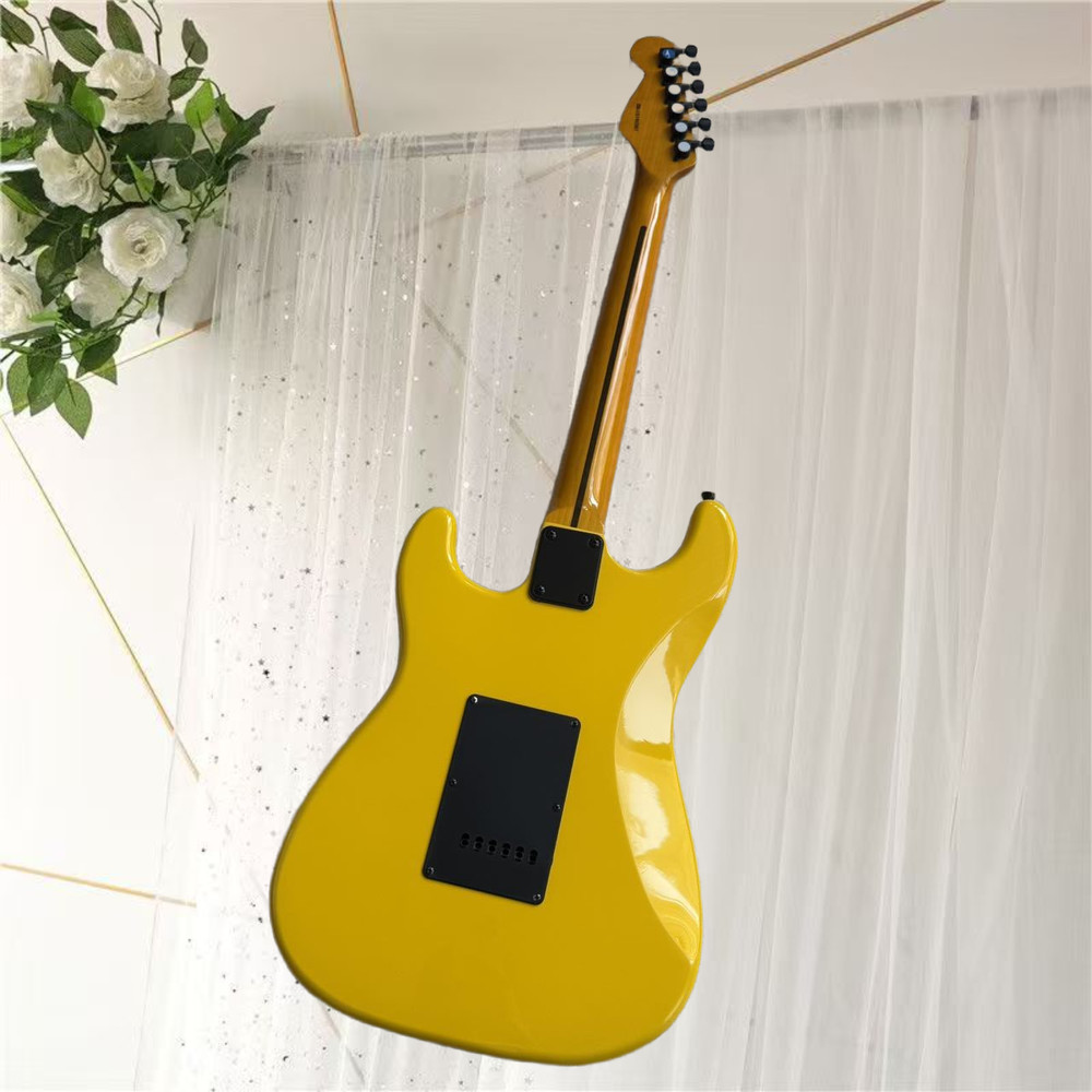 エレキギター、新品、色黄色、送料無料、空輸、高品質、音質優美、6弦