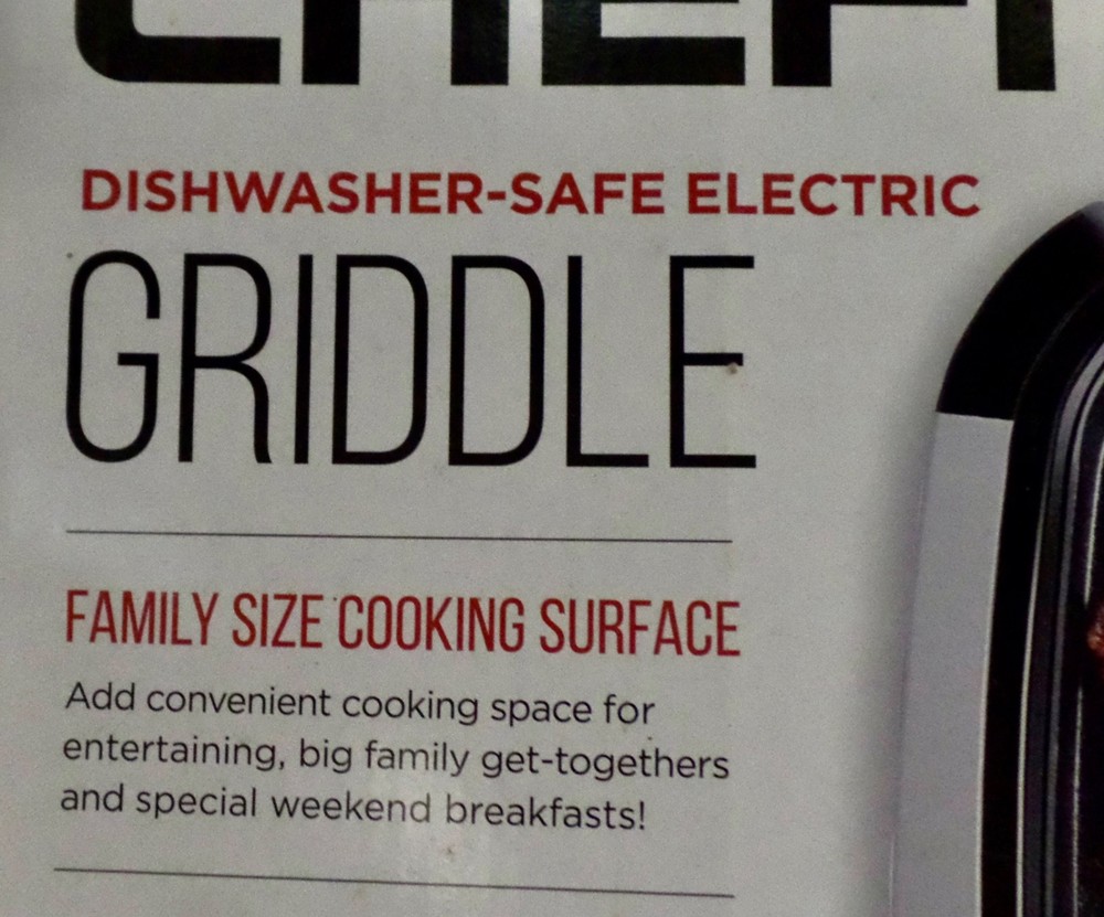 Chefman Electric Griddle w/ Removable Temperature Control, dish washer safe