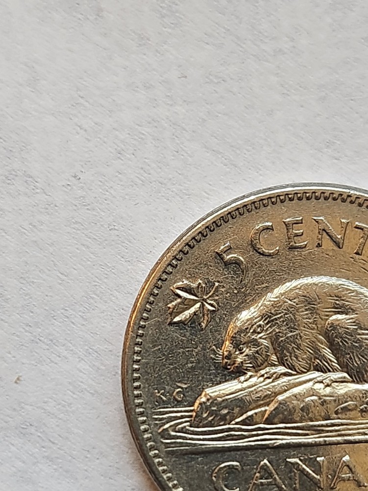 1964 Canada 5 cent circulated coin