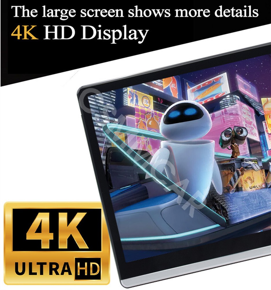4K Car Rotatable Headrest Video Player With WiFi Bluetooth Android 12 Octa-core