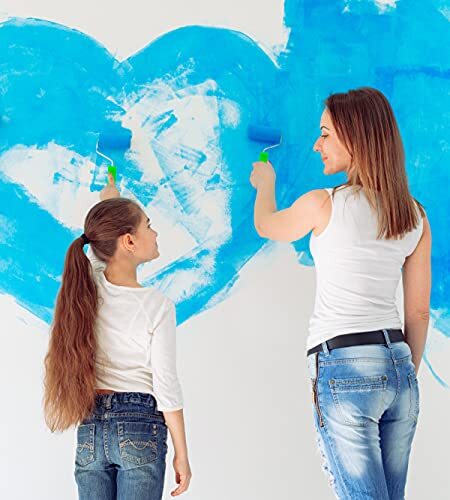 Paint Roller,High-Density Fabric Roller with Frame,Tray,Mini Paint Roller