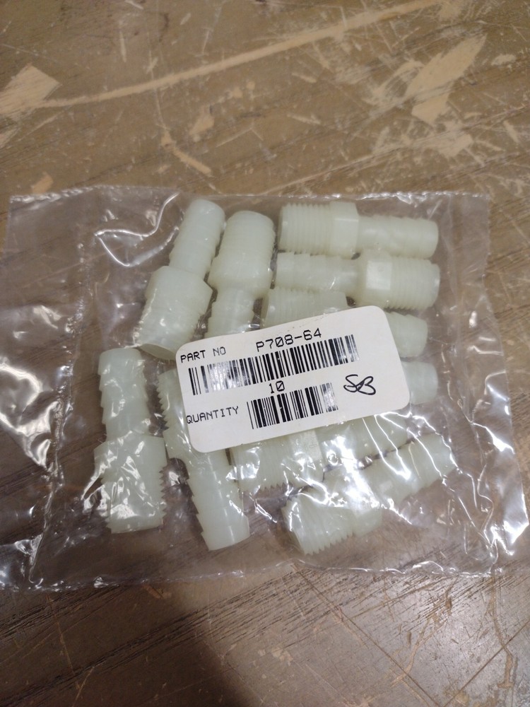 Banner P708-64 Beverage Plastic Hose Nipple 3/8" X 1/4" Qty. (10) SB-1076-D11