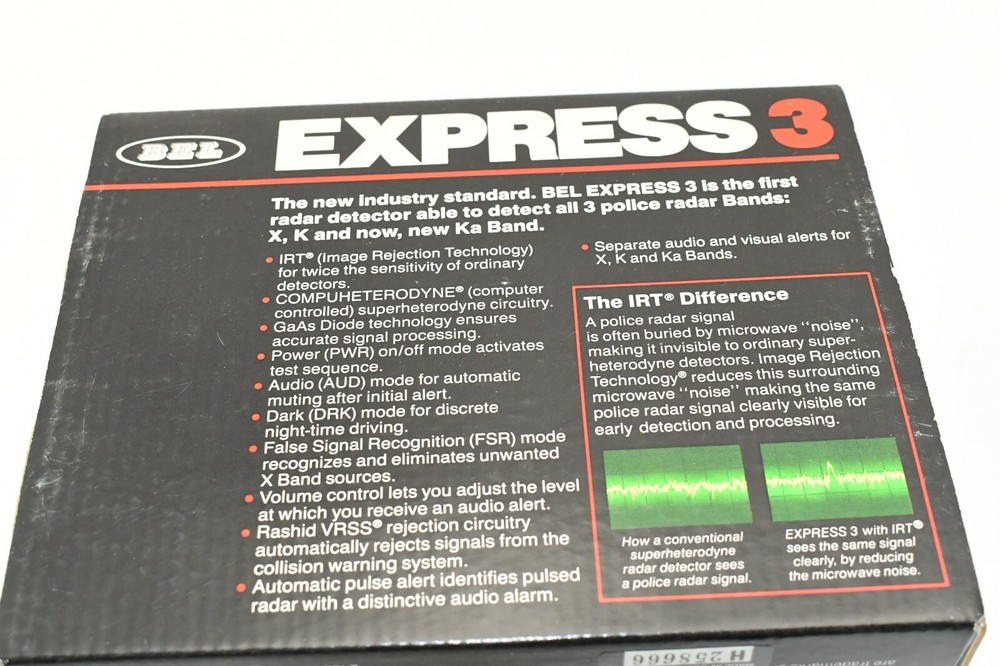 Vintage BEL Radar Detector Express 3 - Model 944 - COMPLETE in BOX