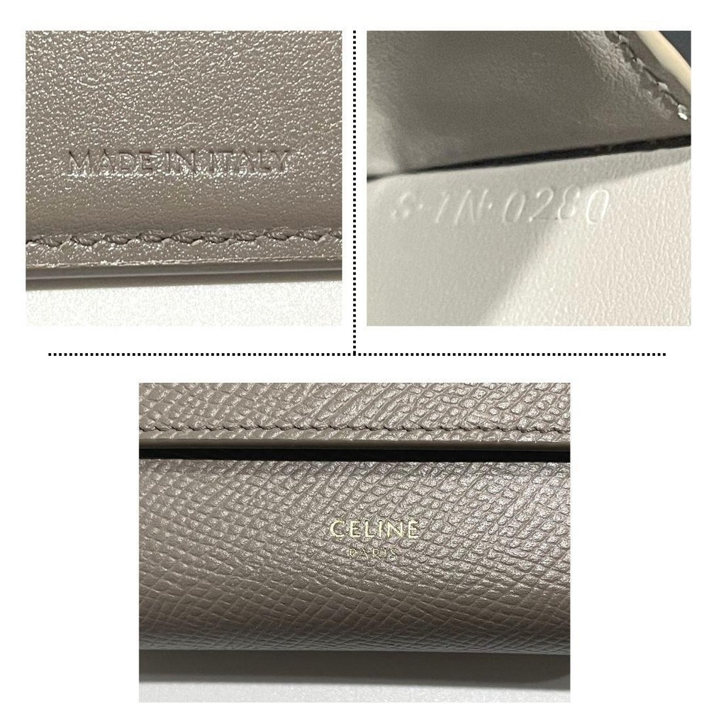 Celine small tri fold wallet gray From Japan