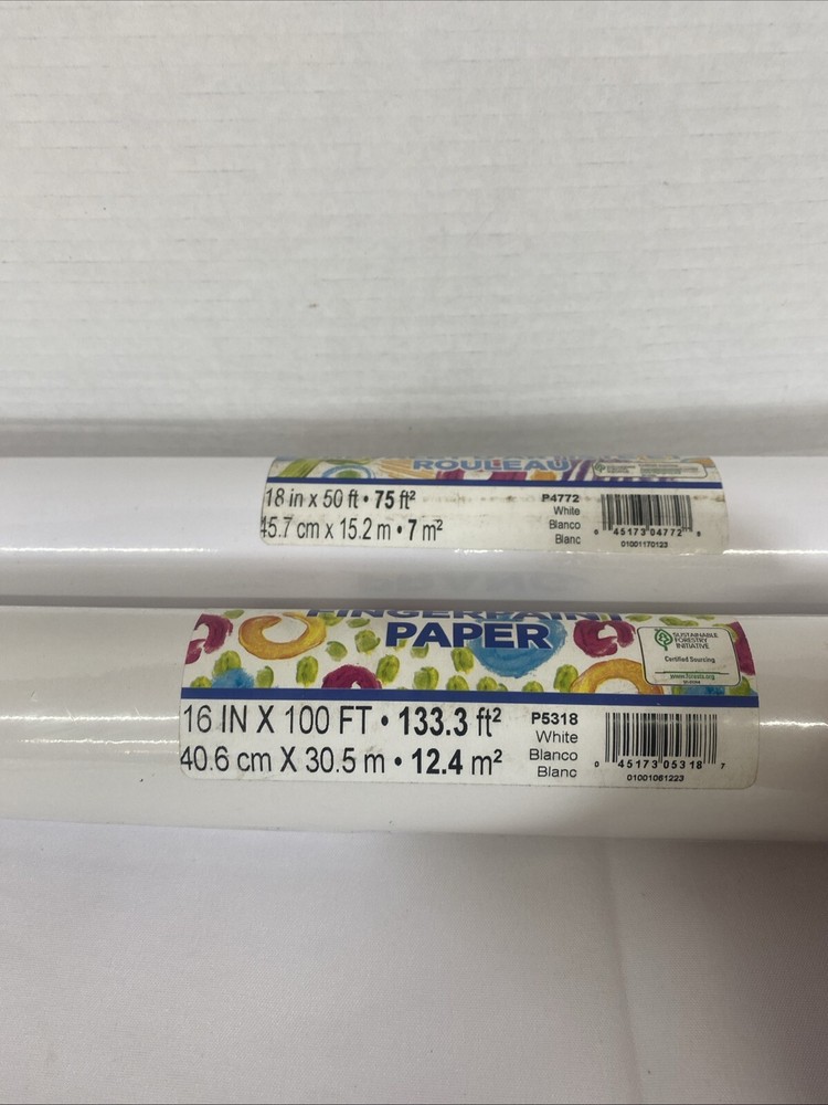 Prang Art Easel Roll & Finger Paint Paper Roll - 2 Rolls