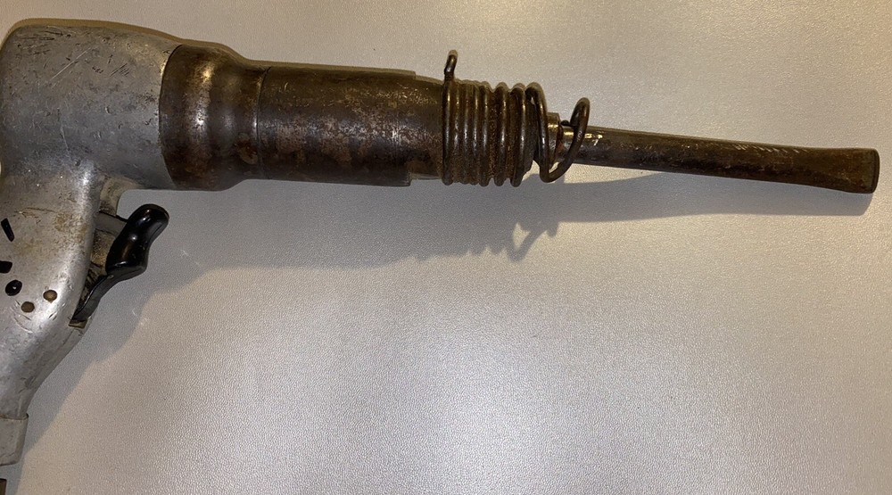 Vintage Handheld Air Chisel with Chisel Attachment
