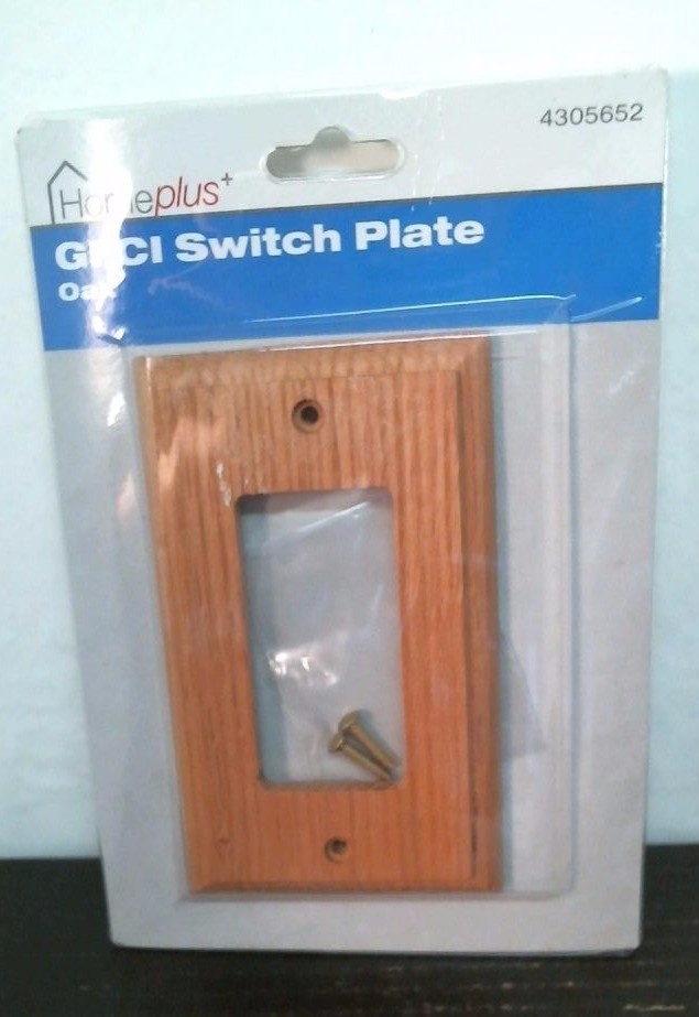 HomePlus GFCI Switch Plate, Oak  (4305652) FS