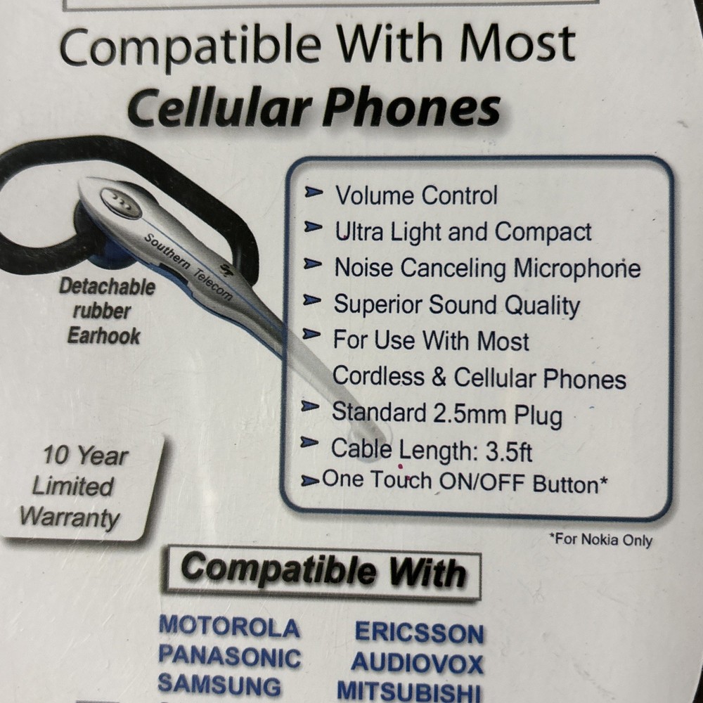 Southern Telecom Phonestuff Headset 2.5mm Plug,