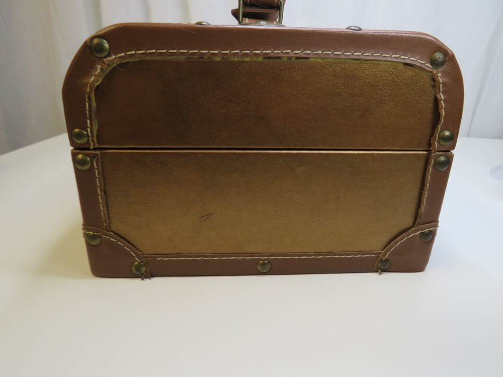 Faux lather small treasure chest