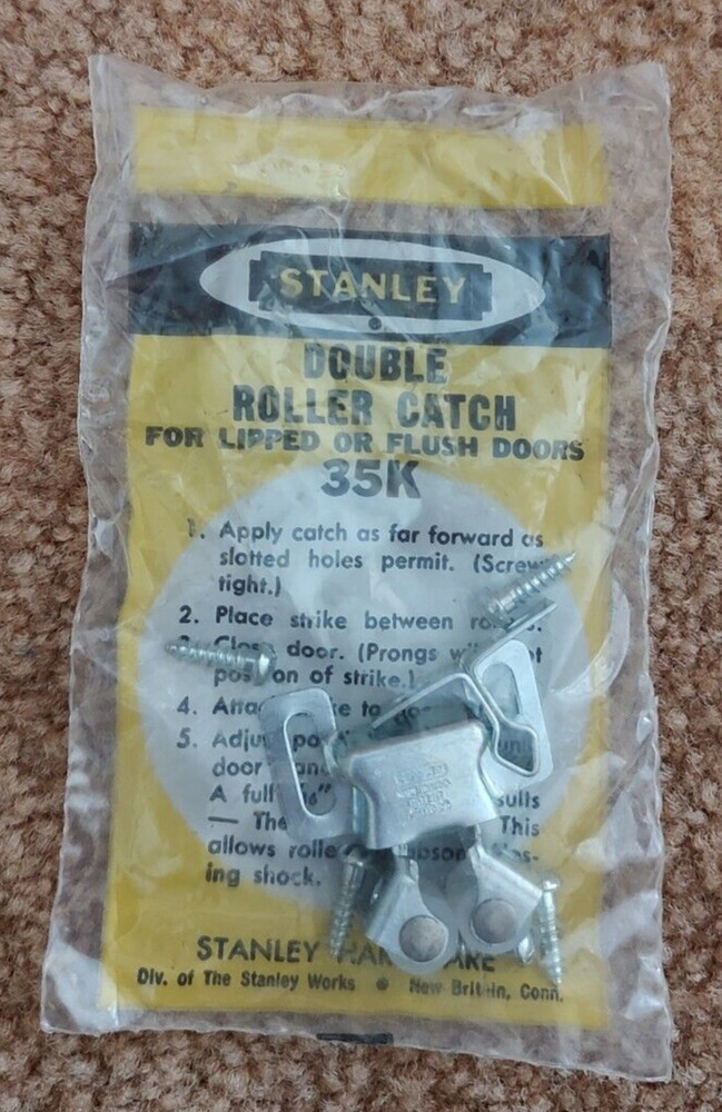 NOS Stanley Double Roller Catch For Lipped Or Flush Doors 35k