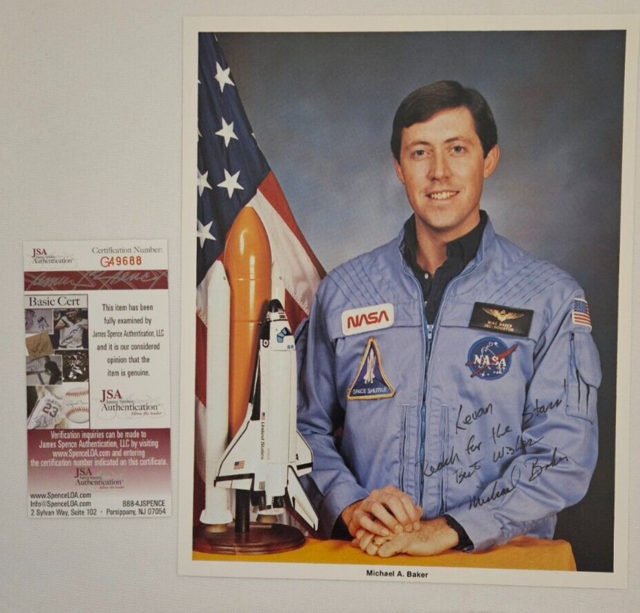 Michael Baker Signed 8x10 Photo w/ JSA, NASA, Astronaut