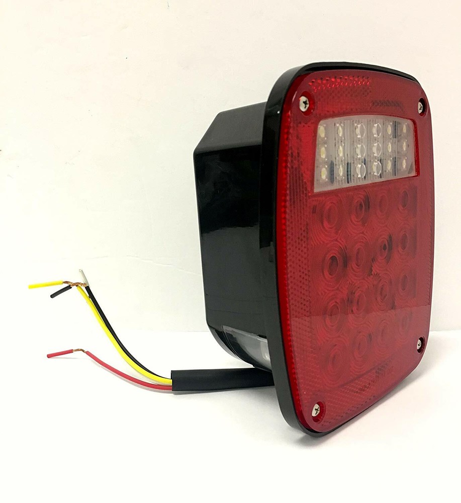 2 Pack Universal Square 12V Combination 38 LED Signal Tail Light DOT trailer