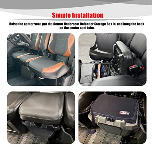 Defender Center Cooler Underseat Storage Box Bin Universal UTV Removable