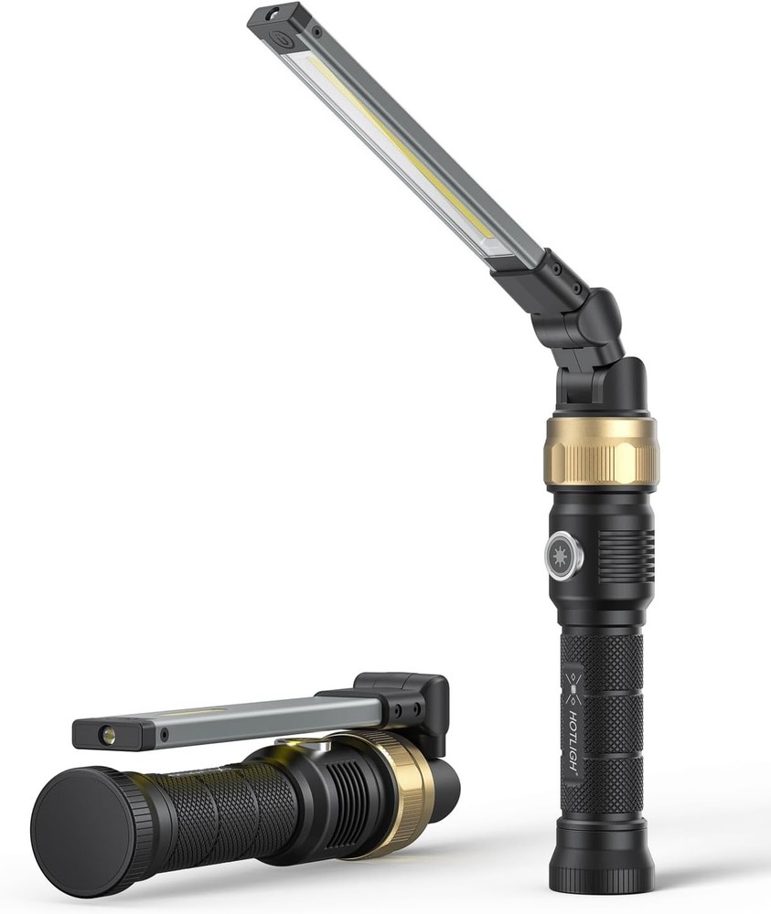 Rechaegeable Work Light, 5000mAh Magnetic Flashlight with 360° Rotate Foldabl...