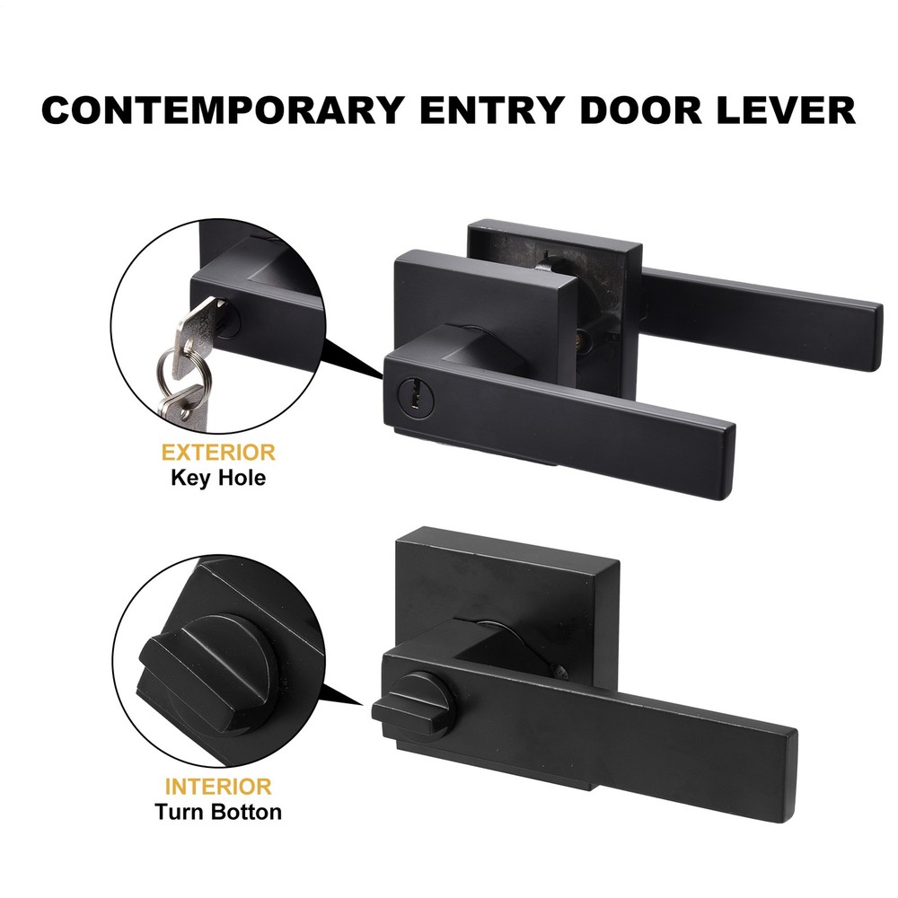 Door Lever Locks Handle Passage Privacy Keyed Entry 15 pack
