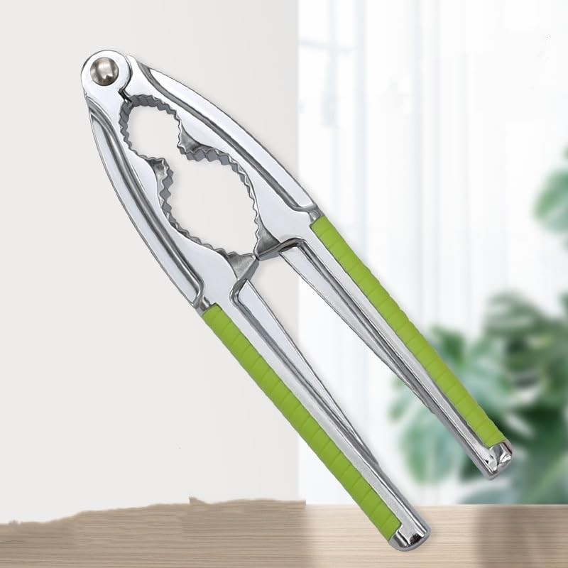 Green Walnut Cracker Tool, Nutcrackers, Metal Nut Shell Openers, LARGE, Black