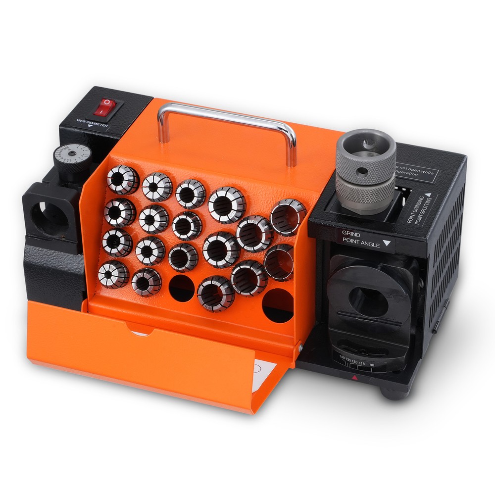 VEVOR MR-20G Drill Bits Sharpener 3-20mm Bits Grinder Sharpener & 18 Collets