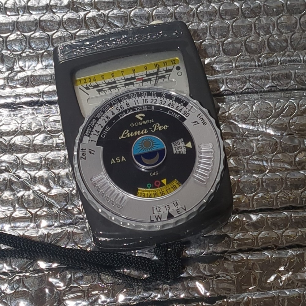 Vintage Gossen Luna-Pro Analog Light Exposure Meter w/ Leather Case & Strap