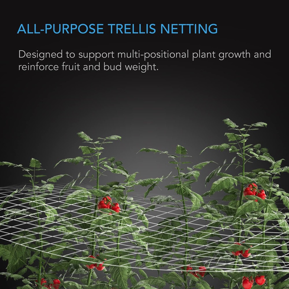 AC Infinity 5x15 ft HeavyDuty Polyester Scrog Trellis Netting for Hydroponics