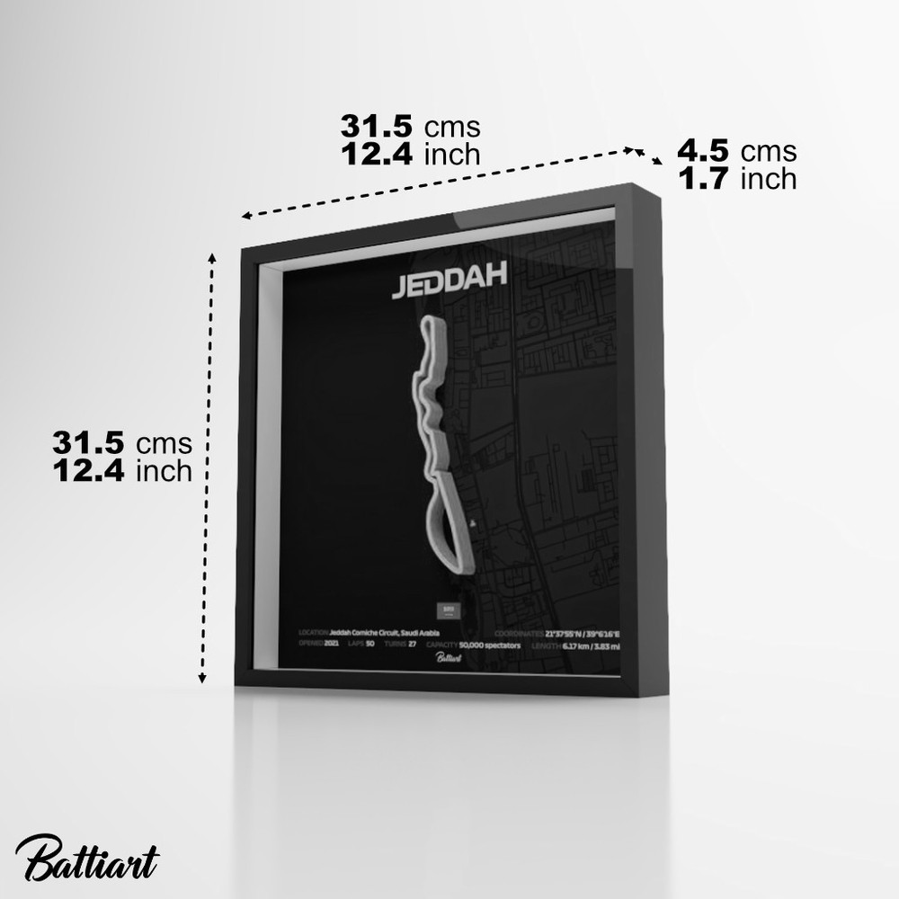 Jeddah Corniche Circuit 3D Shadow Box