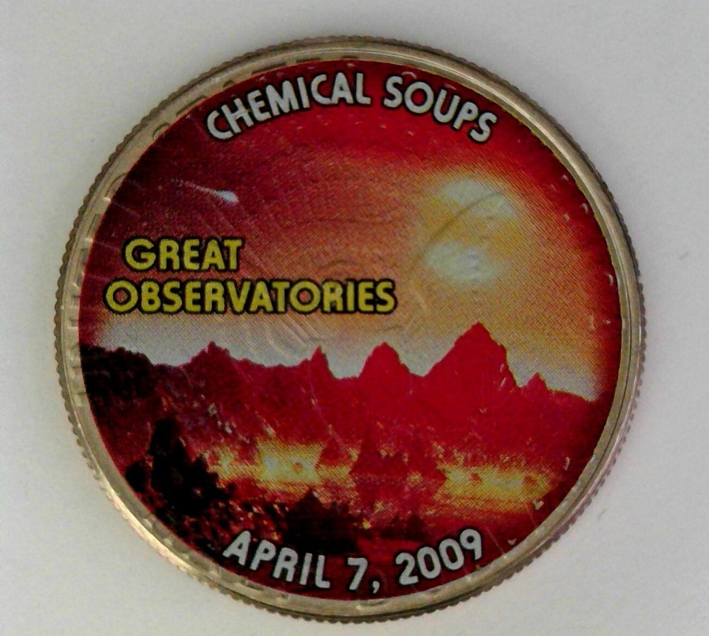 Chemical Soups - Great Observatories - Colorized Half Dollar -Space Exploration