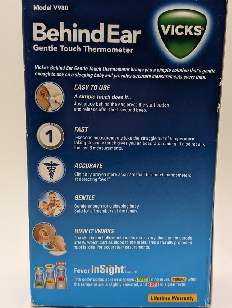 Vicks - Behind Ear Gentle Touch Thermometer, Model V980