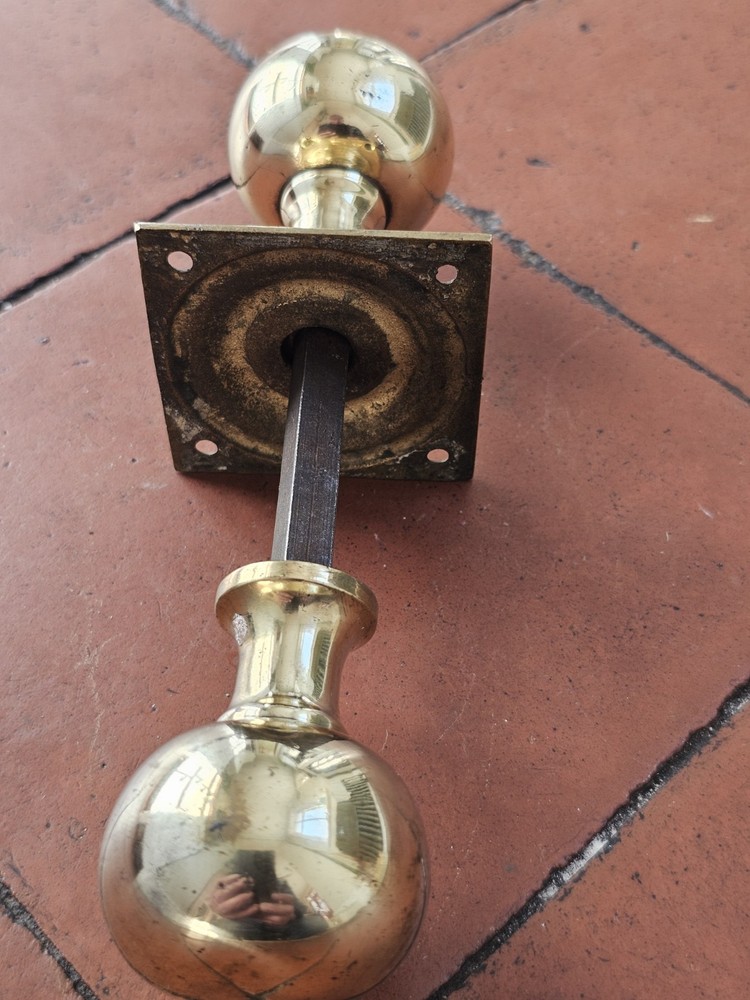 Antique original brass door knobs