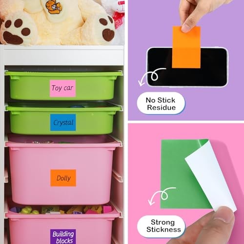 Pieces Colored Labels Stickers 3 x 2 Inch Rectangular Moving Labels Large 500