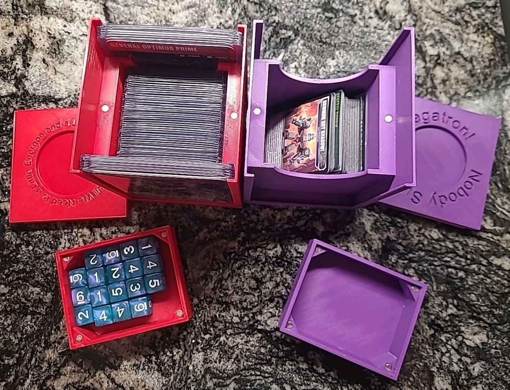Transformers TCG Magnetic Deck Boxes Autobot And Deception