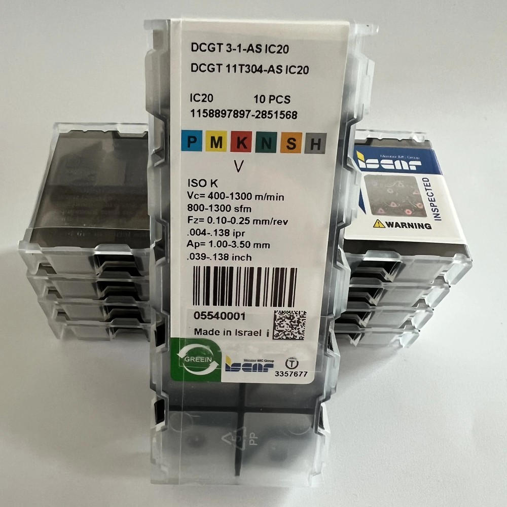 ISCAR / DCGT11T304-AS IC20 /  10 Pcs