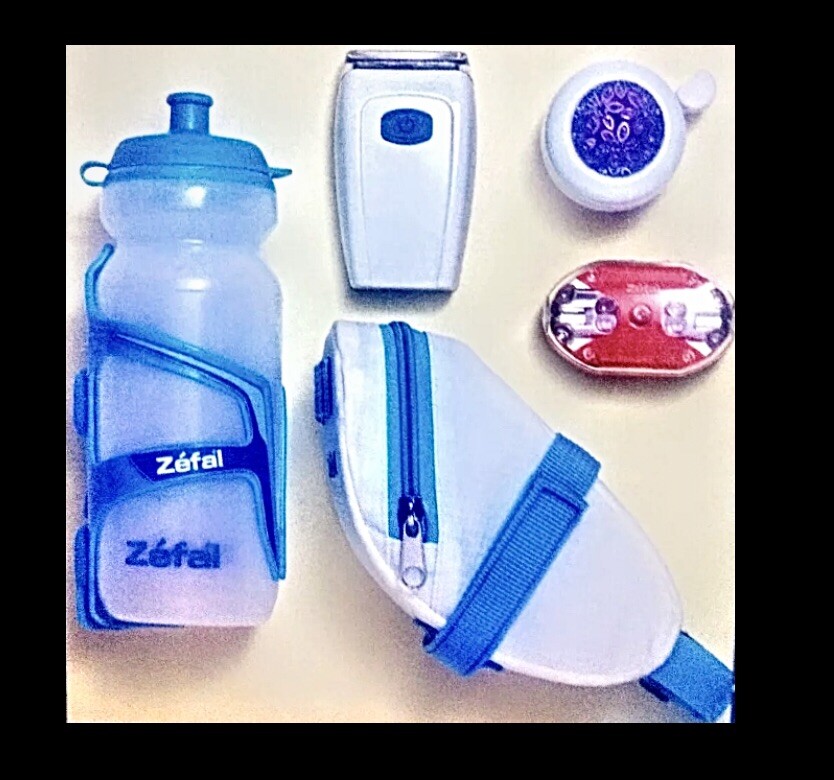 Zefal Bicycle Starter Pack-Front+Rear Lights,bell,seat pack,bottle,bottle cage