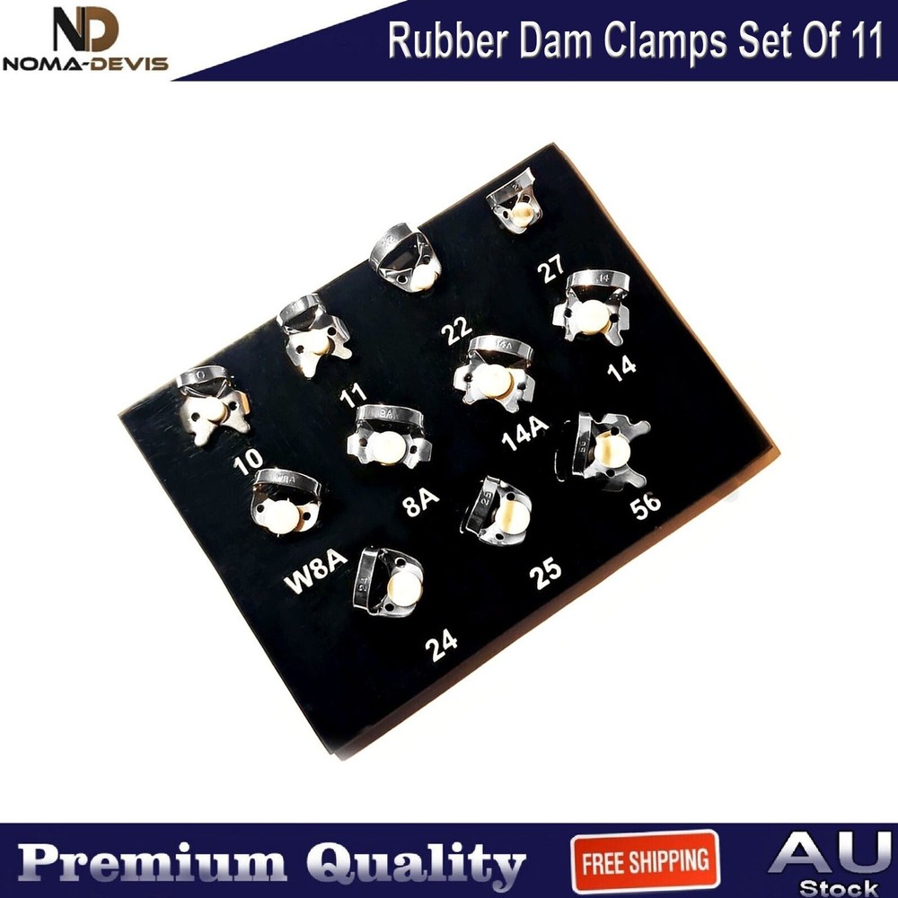 11PCS Rubber Dam Clamps Upper Lower Molar Endodontic Restorative Instruments