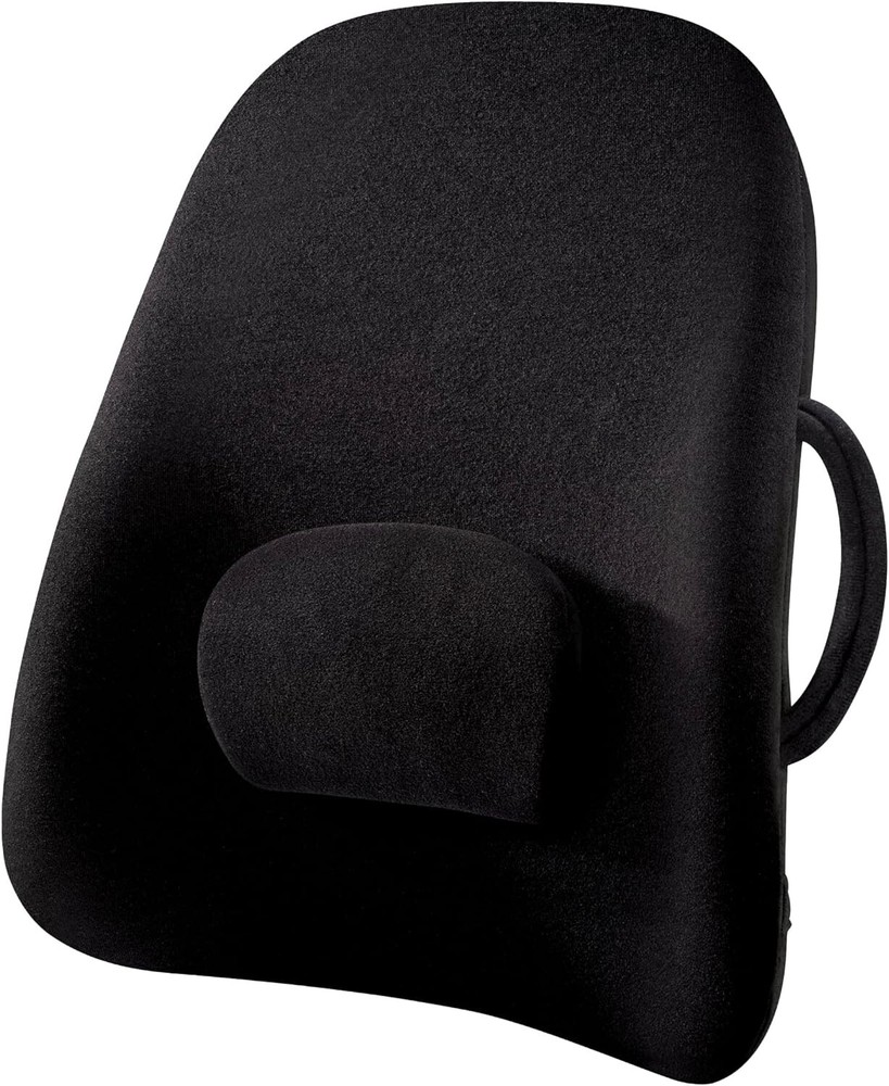 ObusForme Lowback Backrest Support Lumbar Pillow Portable Chair Posture Black