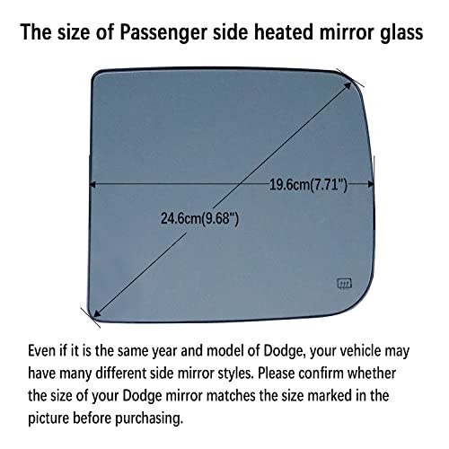 Heated Repl. Glass Right Passenger Side Compatible Passenger Side Upper (Right)